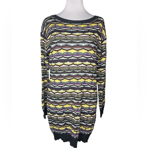 Missoni Women’s Medium Multi-Color Knit Long Sweater or Mini Dress Size 44 - Picture 1 of 6